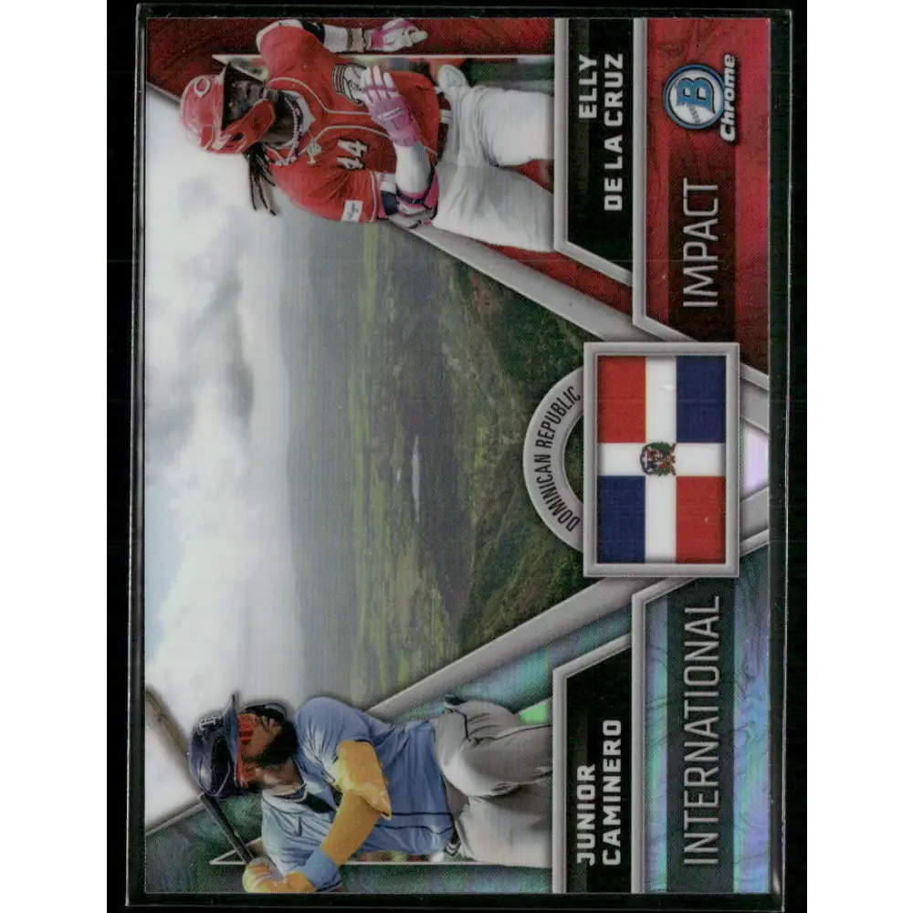 2024 Bowman Chrome #II-15 Elly De La Cruz / Junior Caminero International Impact