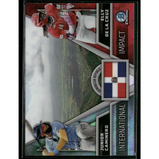 2024 Bowman Chrome #II-15 Elly De La Cruz / Junior Caminero International Impact