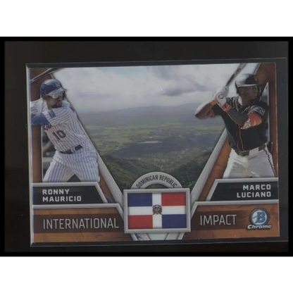 2024 Bowman Chrome #II-17 Marco Luciano / Ronny Mauricio International Impact