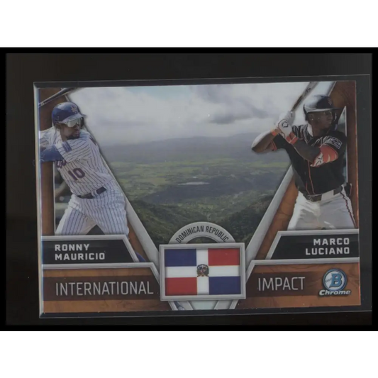 2024 Bowman Chrome #II-17 Marco Luciano / Ronny Mauricio International Impact