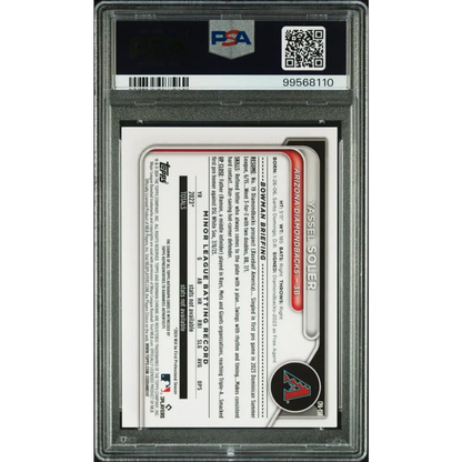 2024 Bowman Chrome Prospect Auto Yassel Soler Pros Au-Reptilian Red Ref PSA 7