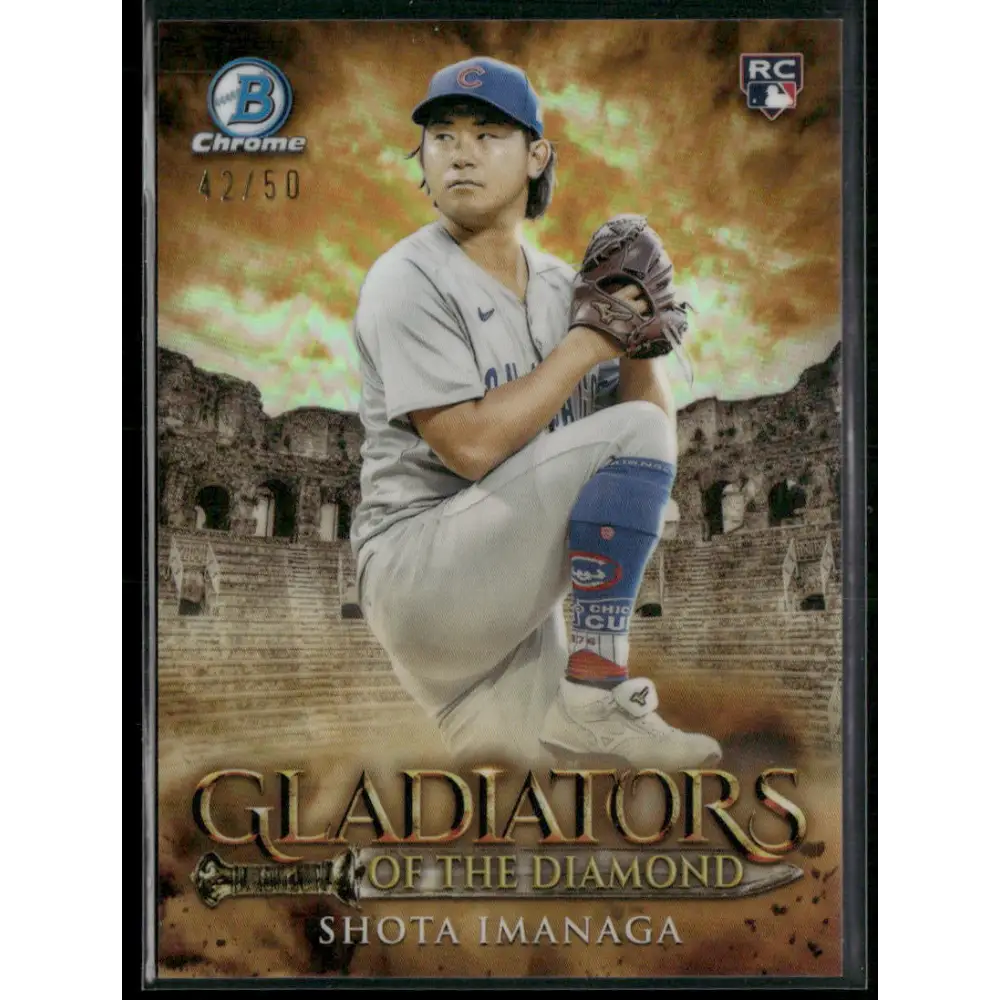 2024 Bowman Chrome Shota Imanaga Gladiators of the Diamond Gold Refractors #/50