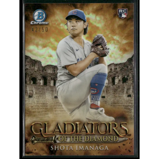 2024 Bowman Chrome Shota Imanaga Gladiators of the Diamond Gold Refractors #/50