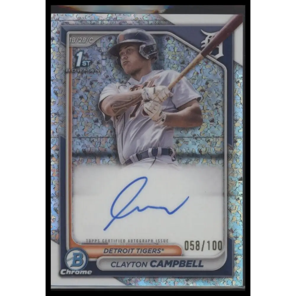 2024 Bowman Clayton Campbell Prospects Autographs Diamond Refractors #/100