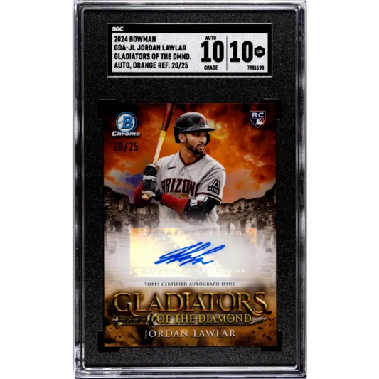 2024 Bowman Jordan Lawlar Gladiators of the Diamond Auto. /25 SGC 10/10