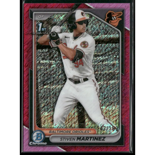2024 Bowman Stiven Martinez Prospects Fuchsia Shimmer Refractors #/199