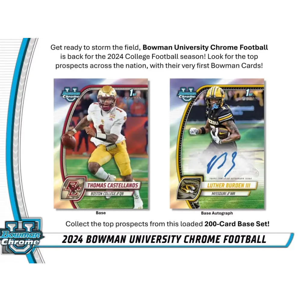 2024 Bowman University Chrome Football 7-Pack Blaster Box