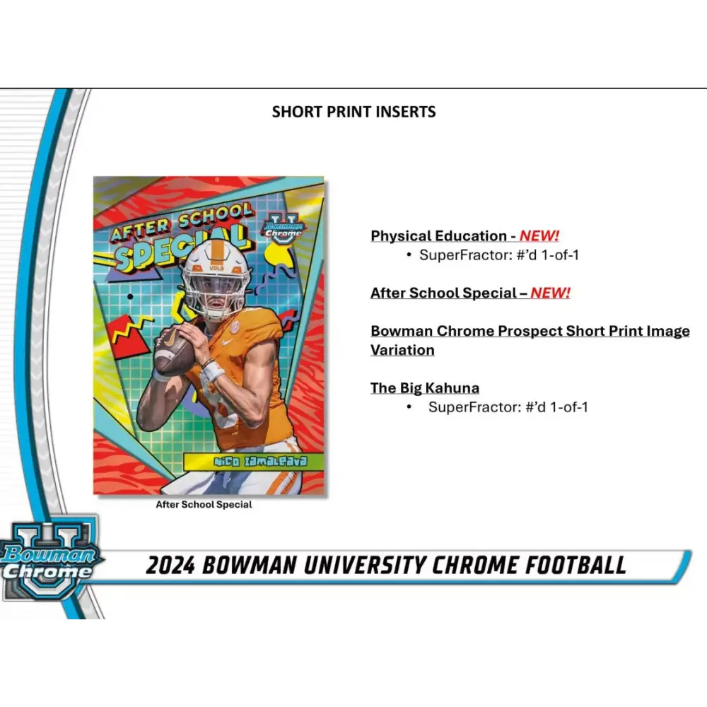 2024 Bowman University Chrome Football 7-Pack Blaster Box