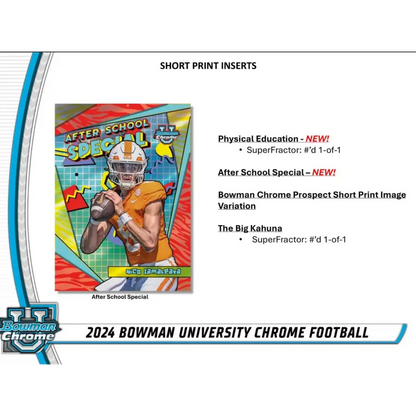 2024 Bowman University Chrome Football 7-Pack Blaster Box