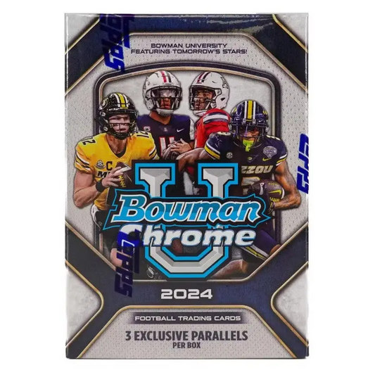 2024 Bowman University Chrome Football 7-Pack Blaster Box