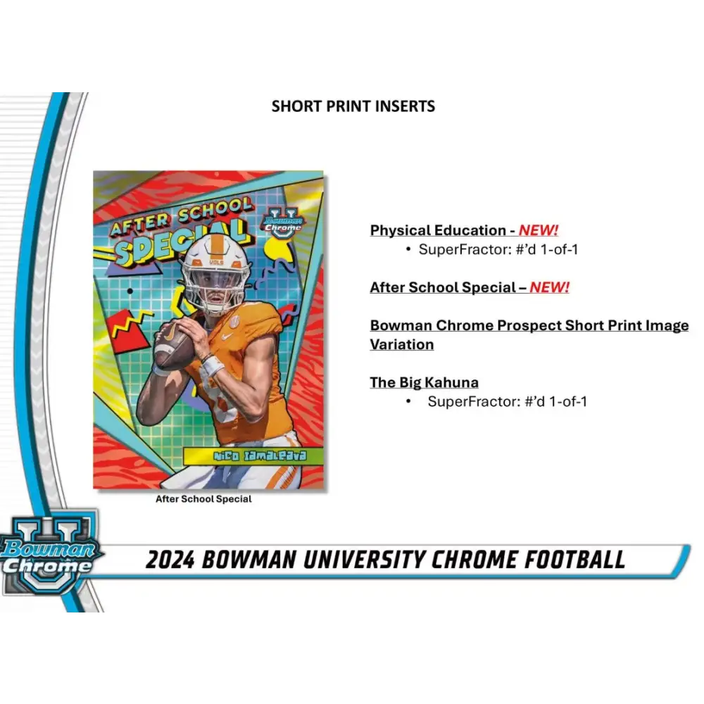 2024 Bowman University Chrome Football Hobby Box