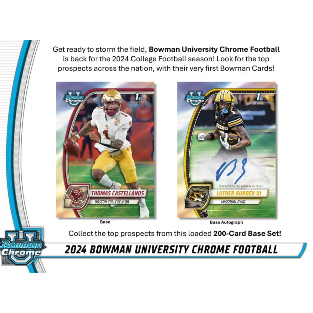 2024 Bowman University Chrome Football Hobby Box