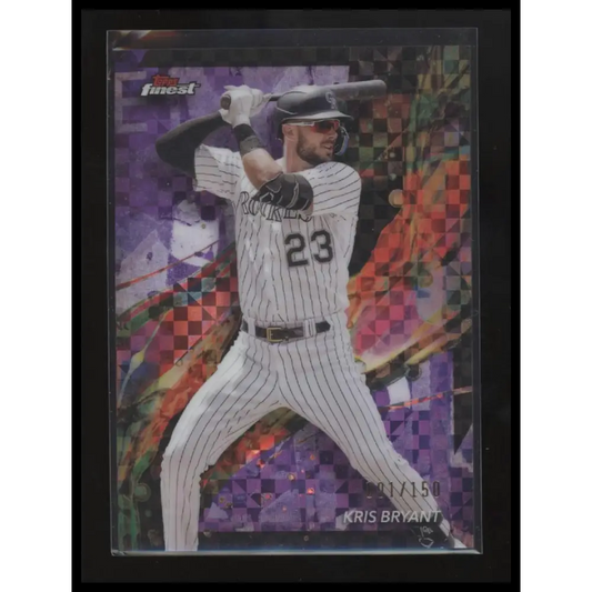 2024 Finest #3 Kris Bryant Purple Checkerboard Refractor #/150