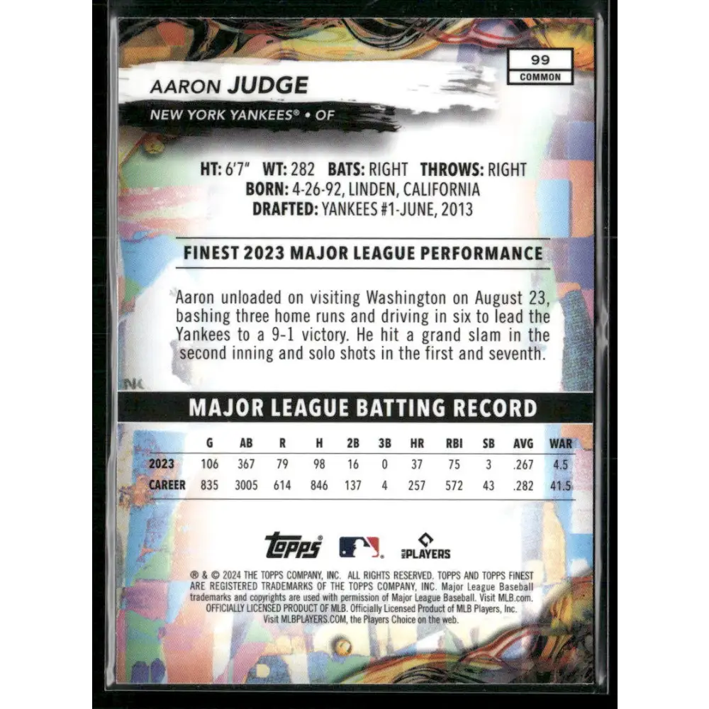 2024 Finest #99 Aaron Judge