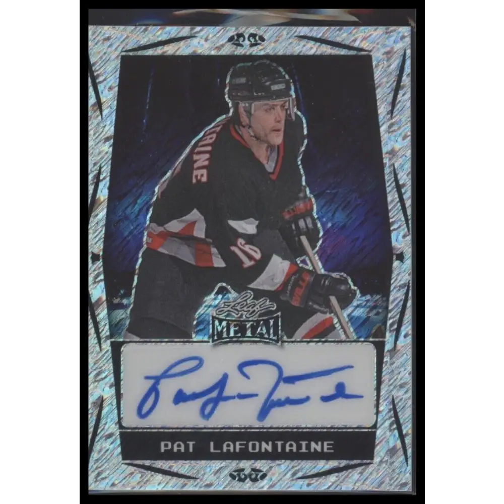 2024 Leaf Hockey Legends - Base Autographs Crystal Silver Pat LaFontaine #/10