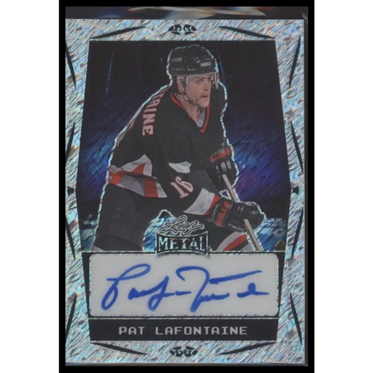 2024 Leaf Hockey Legends - Base Autographs Crystal Silver Pat LaFontaine #/10