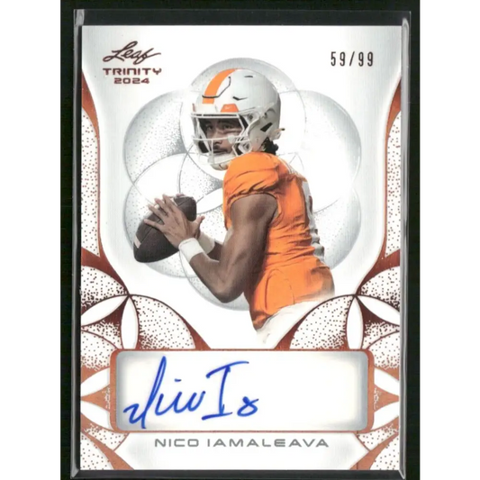 2024 Leaf Trinity Nico Iamaleava Autograph Auto Football Card 38/99