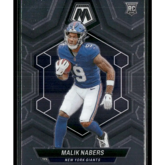2024 Panini Mosaic Malik Nabers Rookie Base Card Giants!!
