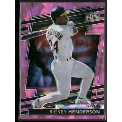 2024 Panini National VIP #44 Rickey Henderson Pink Sparkle #/88