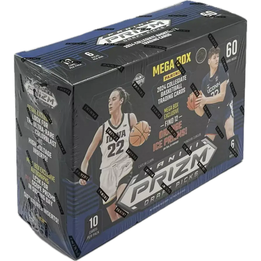 2024 Panini Prizm Collegiate Draft Picks Basketball Mega Box (Orange Ice Prizms)