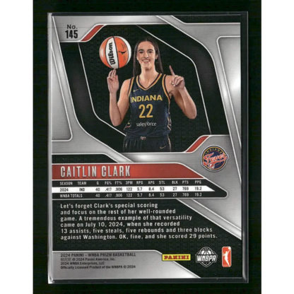 2024 Panini Prizm WNBA #145 Caitlin Clark - Trading Card