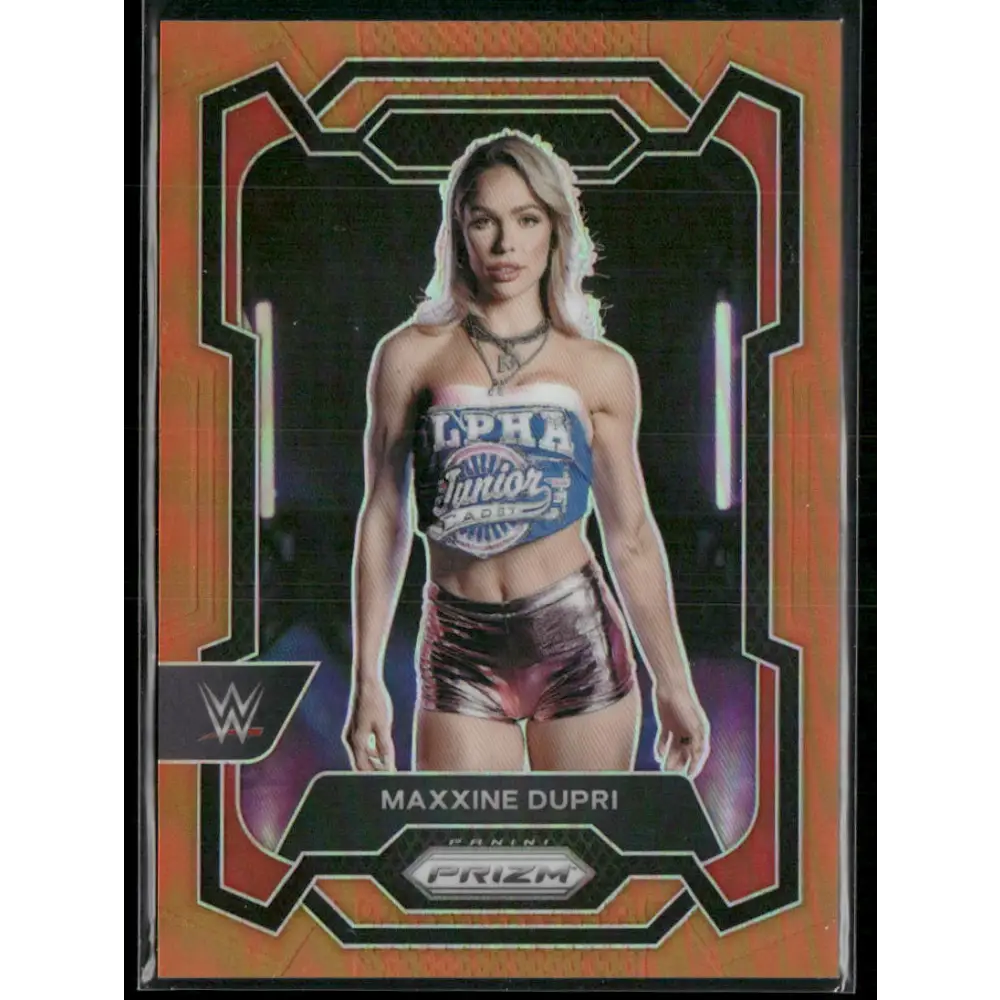 2024 Panini Prizm WWE #129 Maxxine Dupri Orange Prizms #/99