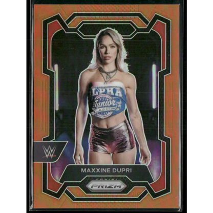 2024 Panini Prizm WWE #129 Maxxine Dupri Orange Prizms #/99