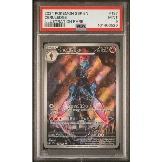 2024 Pokemon Ssp En-Surging Sparks #197 Ceruledge Illustration Rare PSA 9