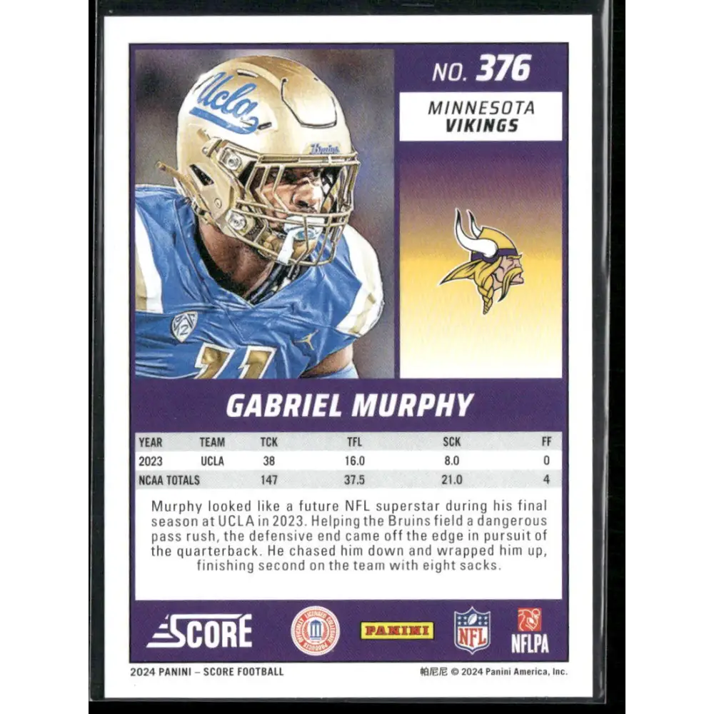 2024 Score #376 Gabriel Murphy Artist’s Proof #/35