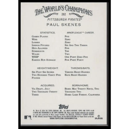 2024 Topps Allen & Ginter #282 Paul Skenes