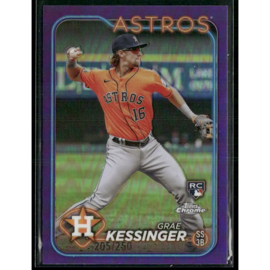 2024 Topps Chrome #193 Grae Kessinger Purple Refractors #/250