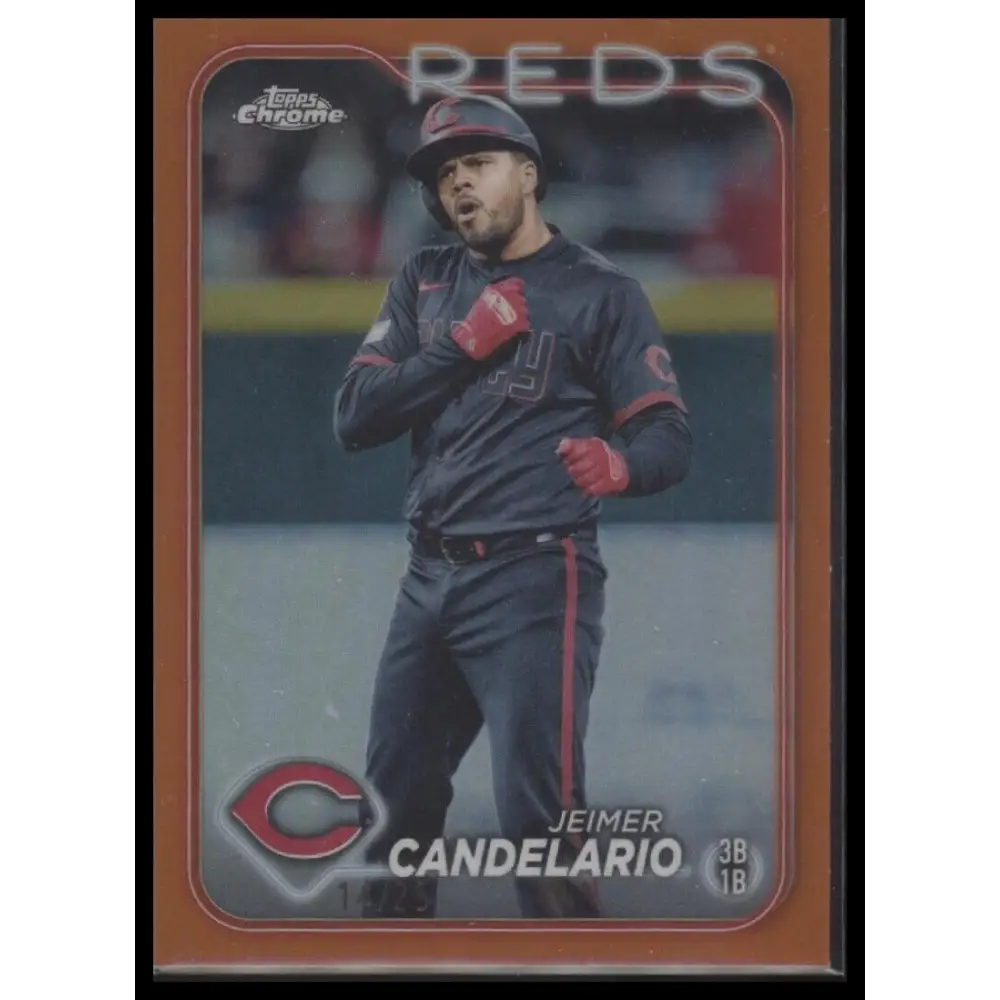 2024 Topps Chrome #239 Jeimer Candelario Orange Refractors #/25