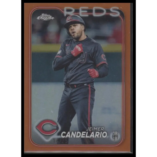 2024 Topps Chrome #239 Jeimer Candelario Orange Refractors #/25