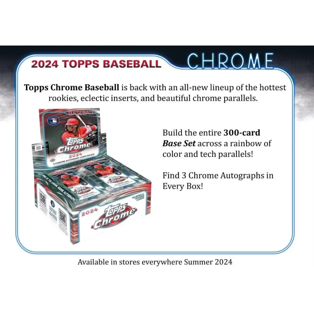 2024 Topps Chrome Baseball Hobby Jumbo Box