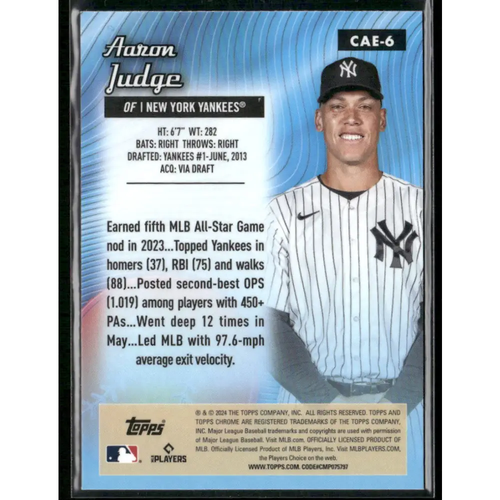 2024 Topps Chrome #CAE-6 Aaron Judge Chrome All-Etch