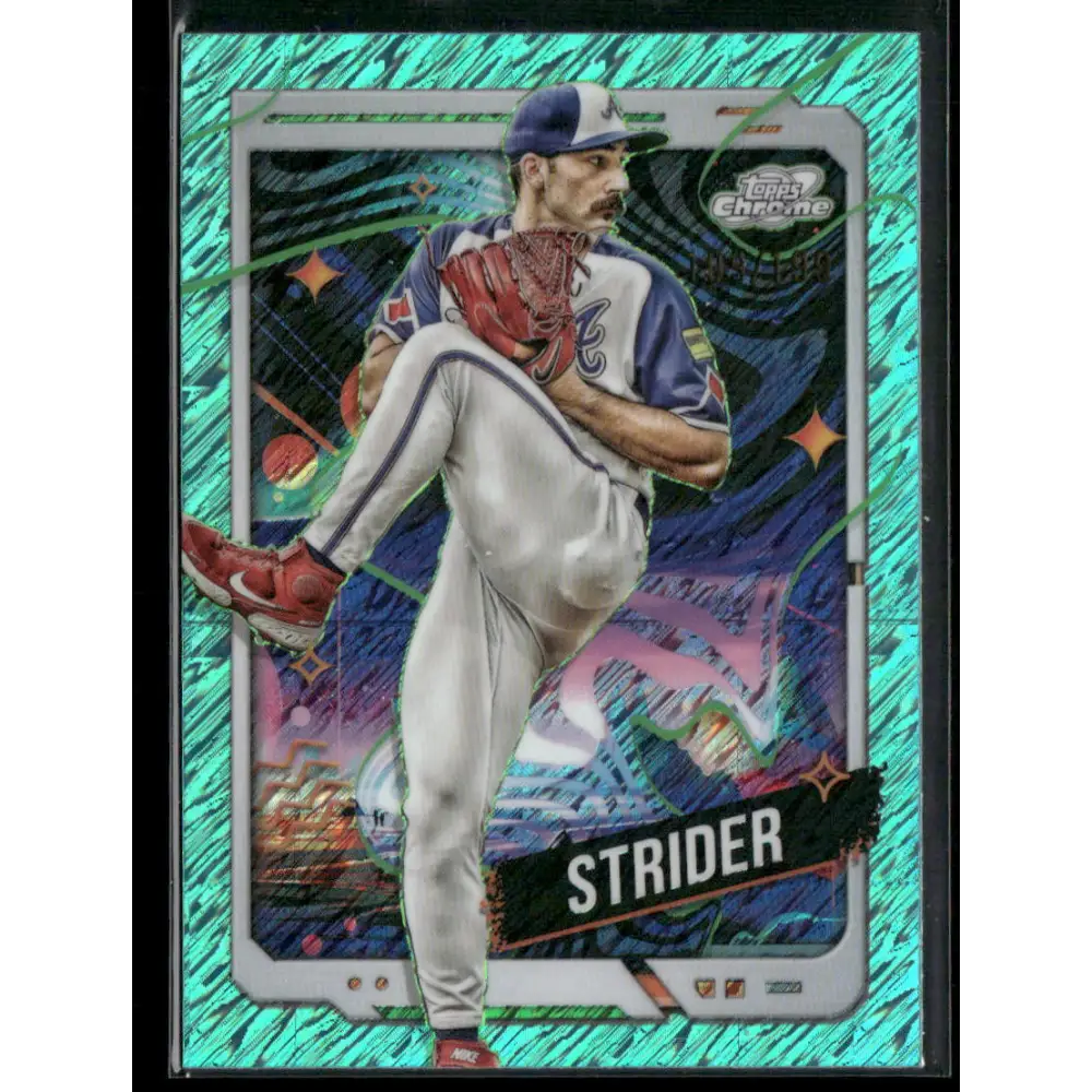 2024 Topps Chrome Cosmic #51 Spencer Strider Aqua Equinox Refractors #/199