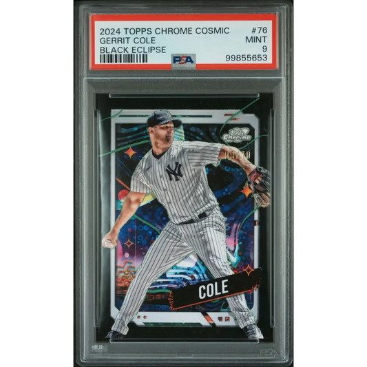 2024 Topps Chrome Cosmic #76 Gerrit Cole Black Eclipse PSA 9