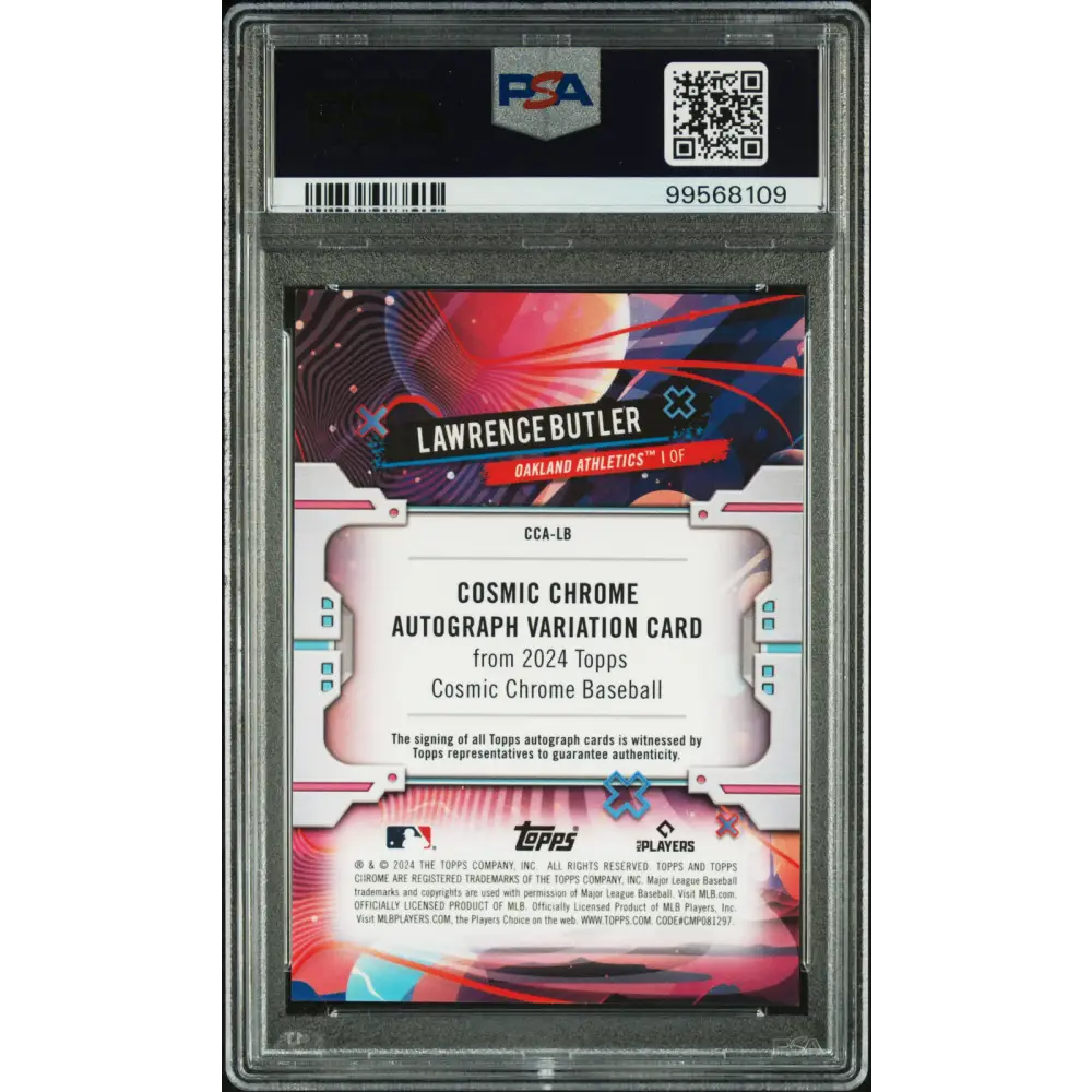 2024 Topps Chrome Cosmic Auto Lawrence Butler Auto-Orange Galactic PSA 10
