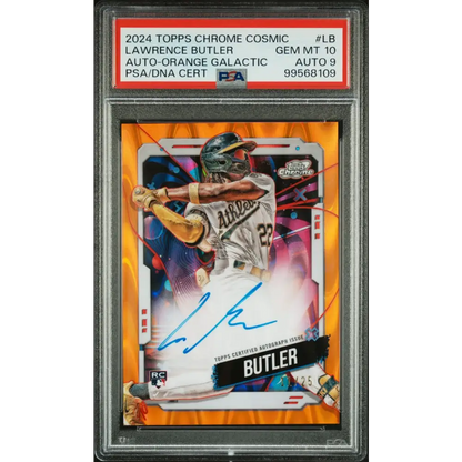 2024 Topps Chrome Cosmic Auto Lawrence Butler Auto-Orange Galactic PSA 10