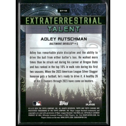 2024 Topps Chrome Cosmic #ET-13 Adley Rutschman Extraterrestrial Talent