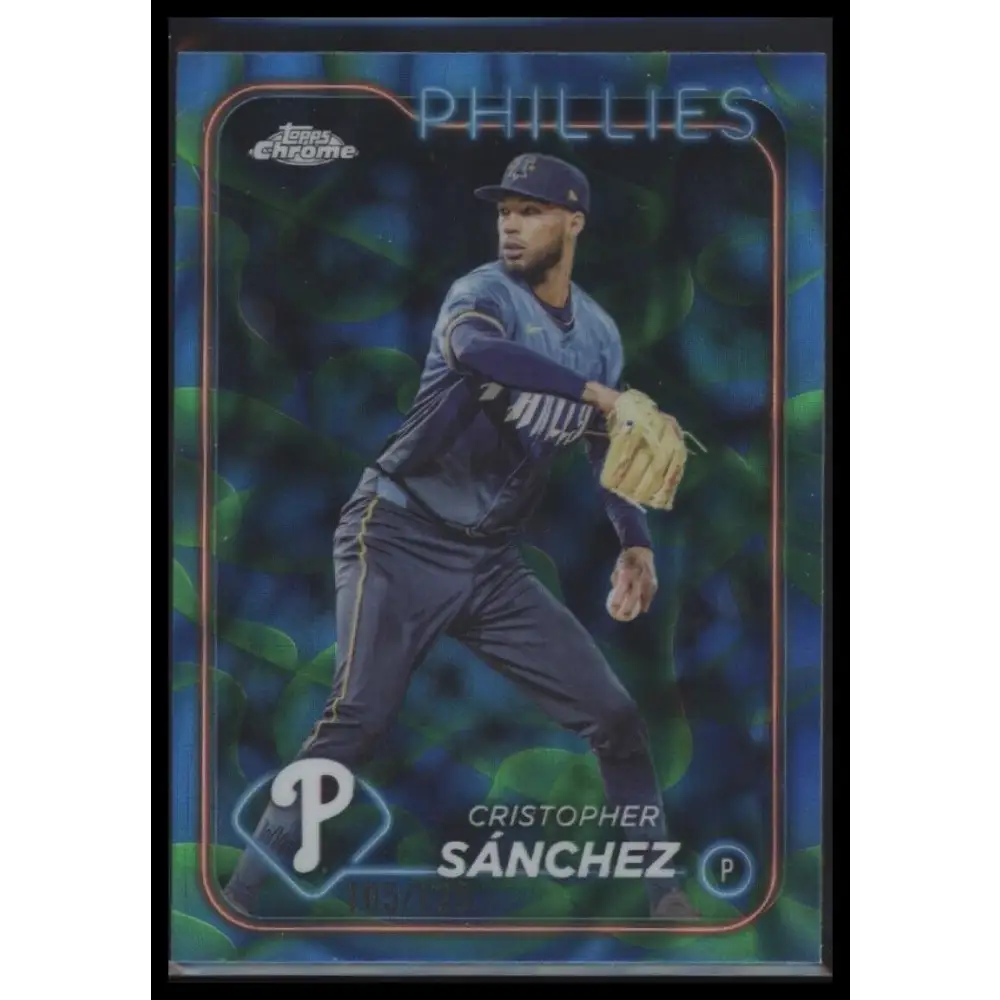 2024 Topps Chrome Cristopher Sánchez Aqua / Blue Lava Lamp Refractors #/175