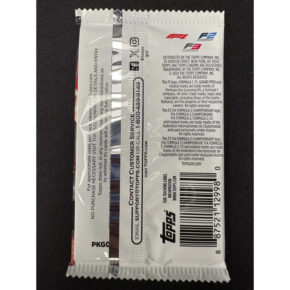 2024 Topps Chrome F1 Formula 1 Qualifying Lap Hobby Single Pack
