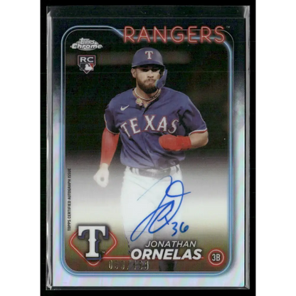 2024 Topps Chrome #RA-JO Jonathan Ornelas Rookie Autographs Refractor #/499