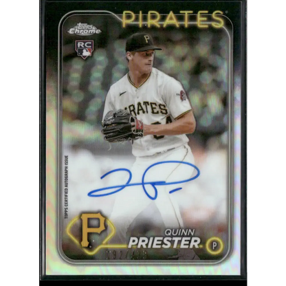 2024 Topps Chrome #RA-QP Quinn Priester Rookie Autographs Refractor #/499