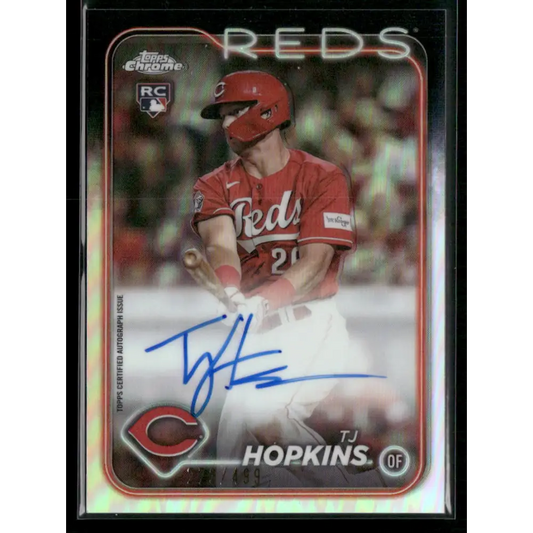 2024 Topps Chrome #RA-TH TJ Hopkins Rookie Autographs Refractor #/499