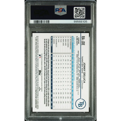 2024 Topps Chrome Rookie Auto Jonny Deluca Rookie Auto-Gold Wave-PSA 9