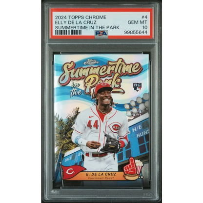 2024 Topps Chrome Summertime In The Park #4 Elly De La Cruz PSA 10