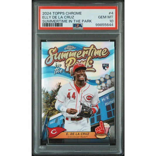 2024 Topps Chrome Summertime In The Park #4 Elly De La Cruz PSA 10