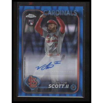 2024 Topps Chrome Update Victor Scott II Autographs Blue Refractors #/150