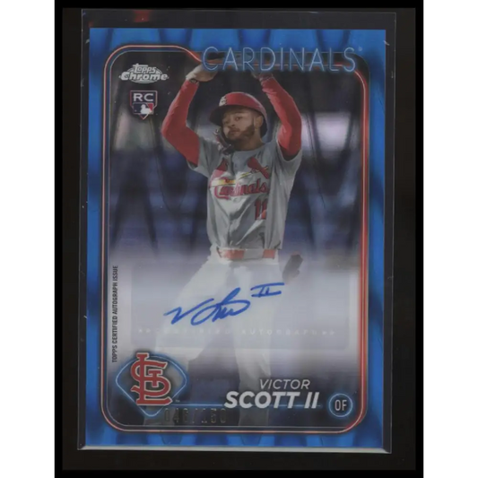 2024 Topps Chrome Update Victor Scott II Autographs Blue Refractors #/150